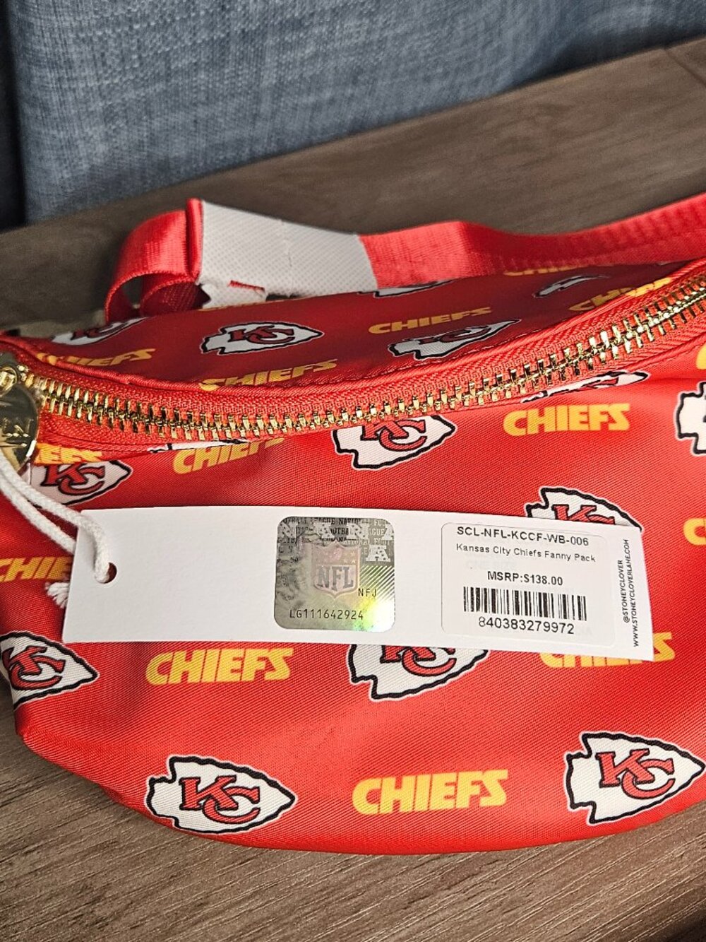 NWT Stoney Clover Lane NFL Kansas City Chiefs Fanny Pack